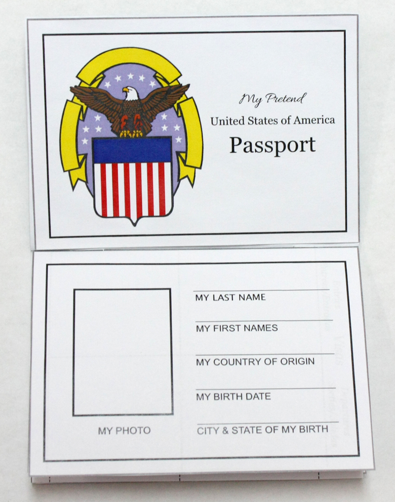 Free Travel Printables Pretend Passport