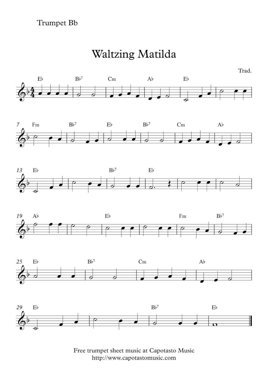 Free Trumpet Sheet Music Waltzing Free Trumpet Sheet Music Waltzing