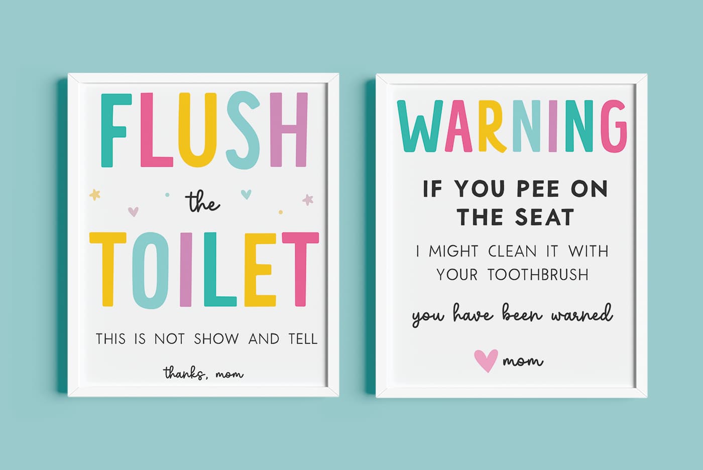Funny Kids Bathroom Signs