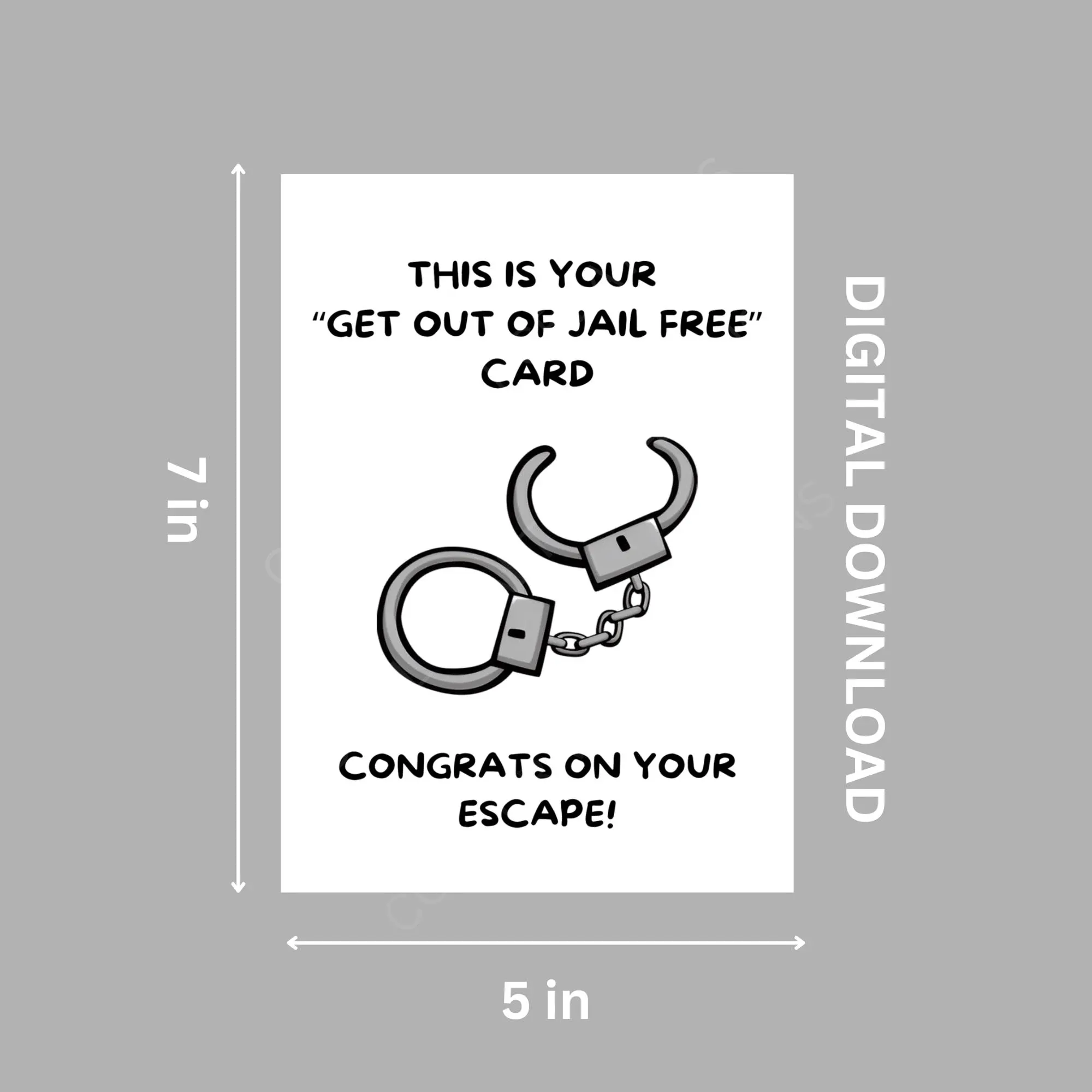 Get Out Of Jail Free Card Funny Farewell Get Out Of Jail Free Card Funny Farewell