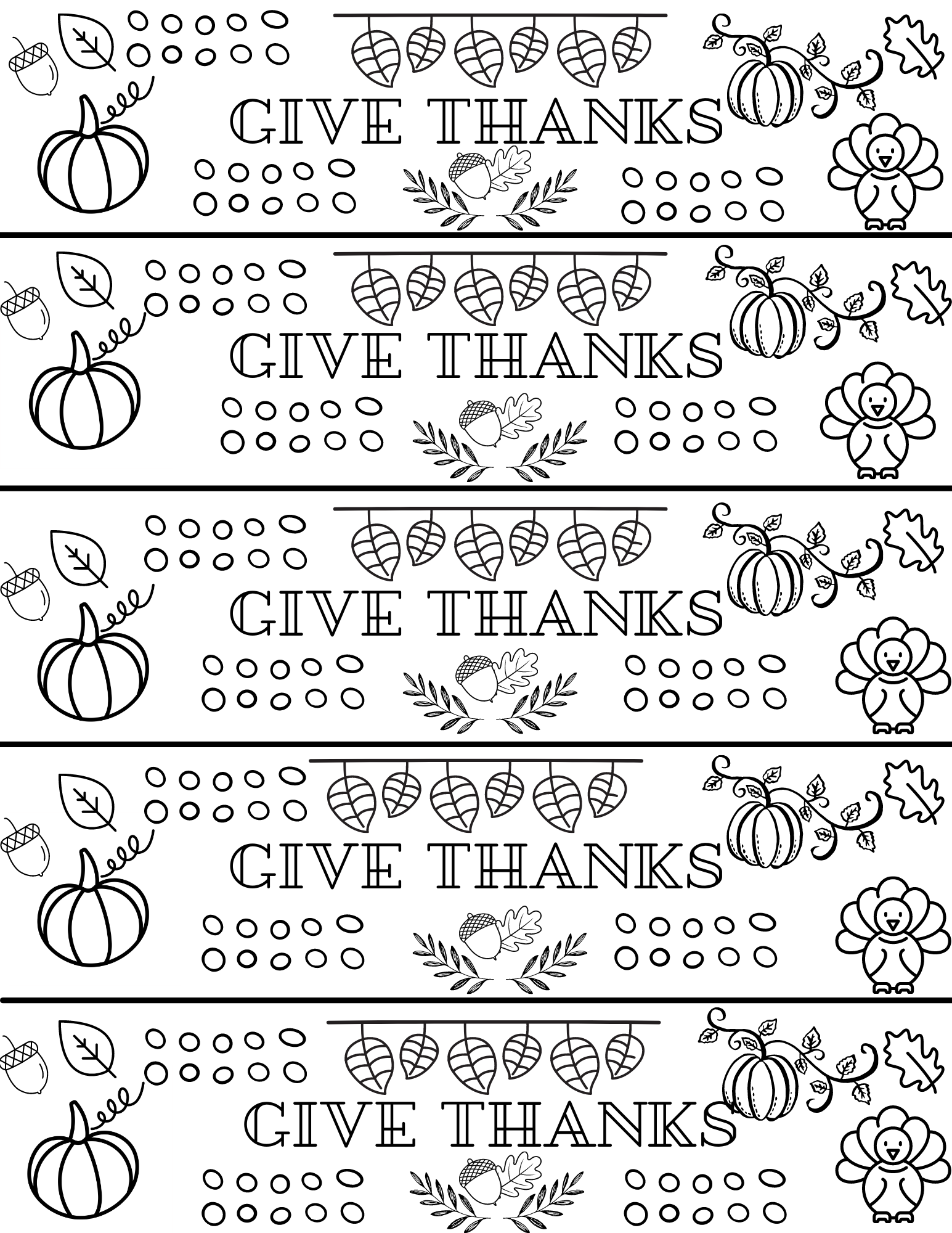 Give Thanks Bookmarks To Color For Thanksgiving Give Thanks Bookmarks To Color For Thanksgiving