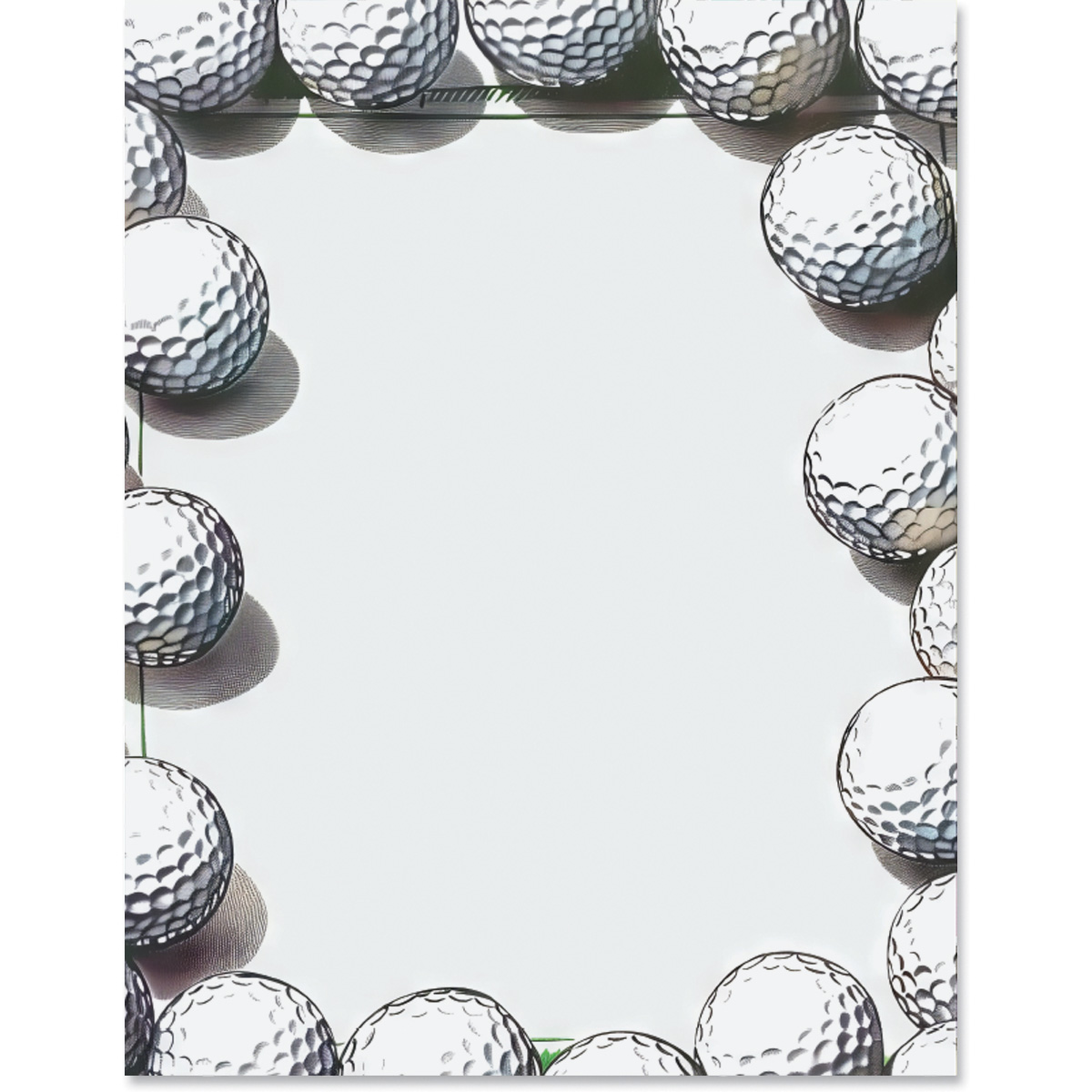 Golf Balls Border Papers Golf Balls Border Papers