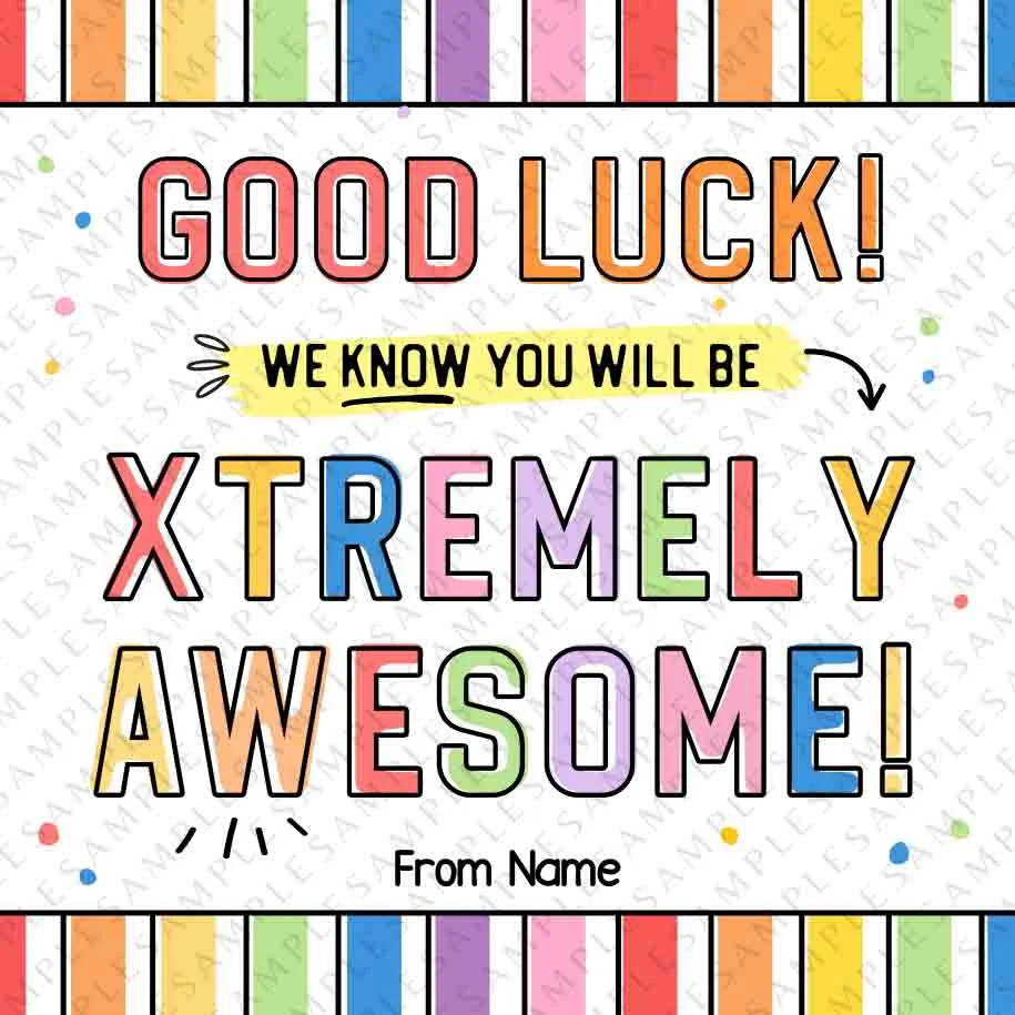 Good Luck Tag Printable Template Editable Candy Treat Tag Team Competition Good Luck Stickers Sports Candy Gram Pun Card Instant Download
