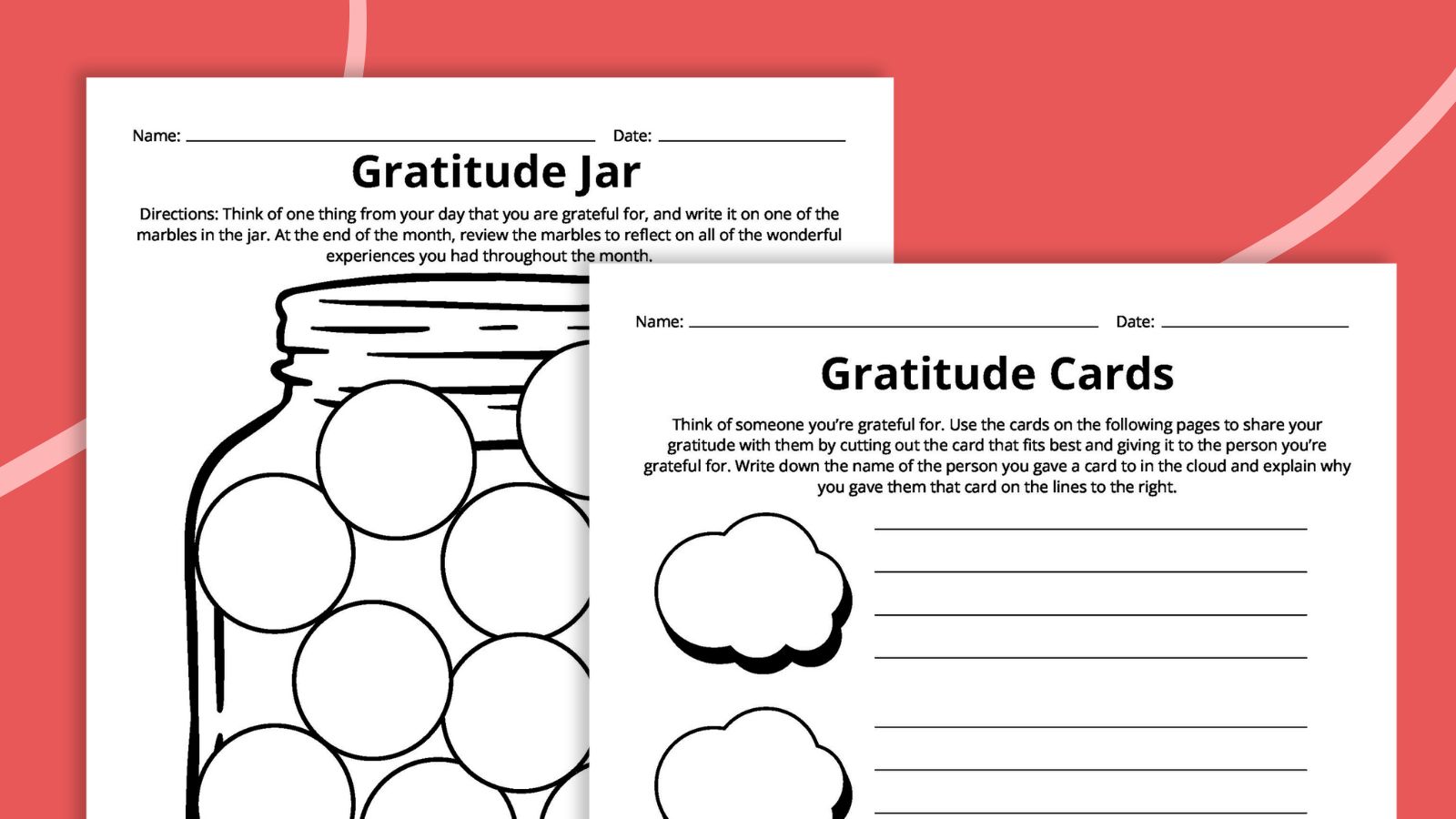Gratitude Worksheets Gratitude Worksheets