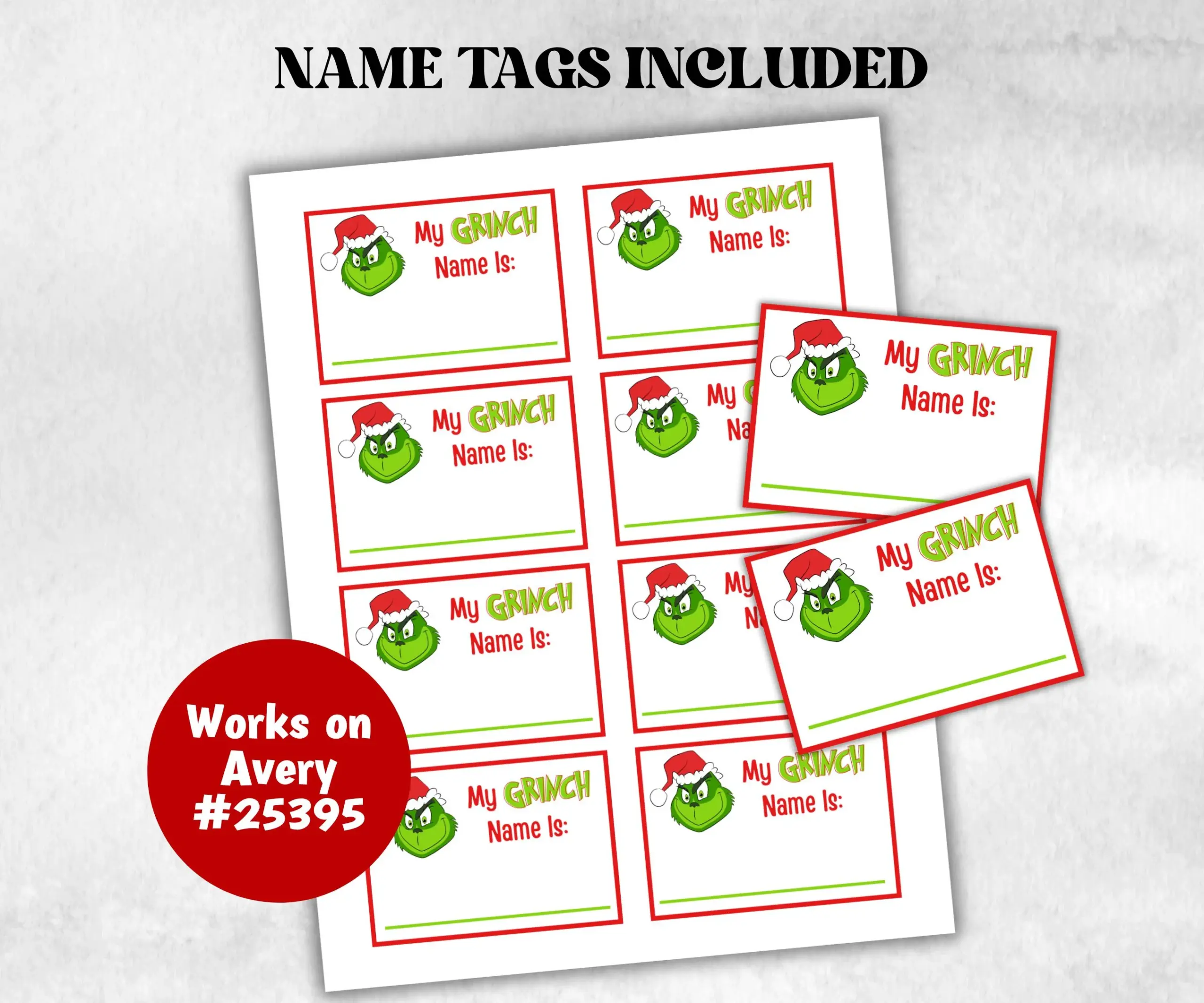 Grinch Name Tag 63320