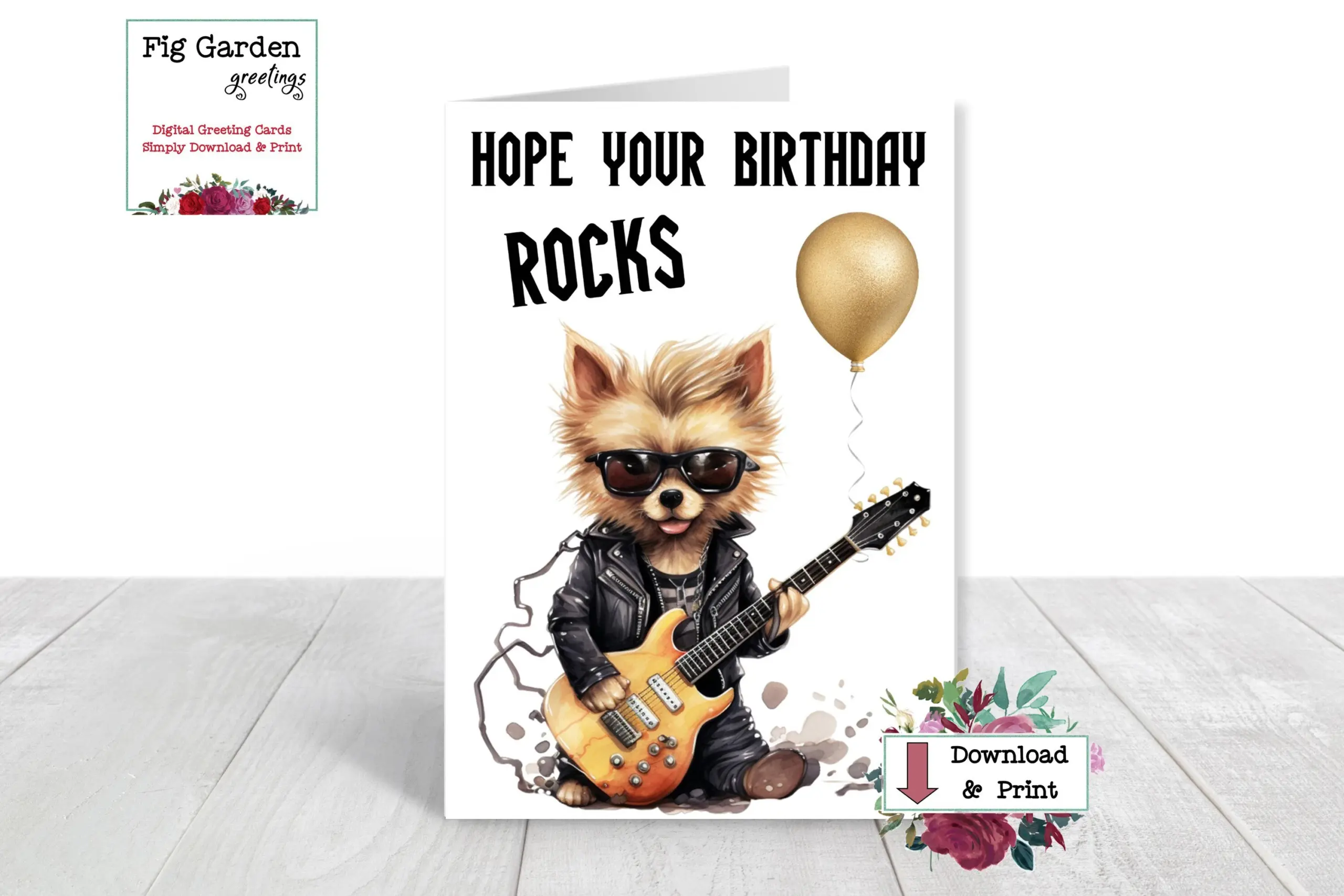 Guitar Birthday Card Hope Your Birthday Guitar Birthday Card Hope Your Birthday