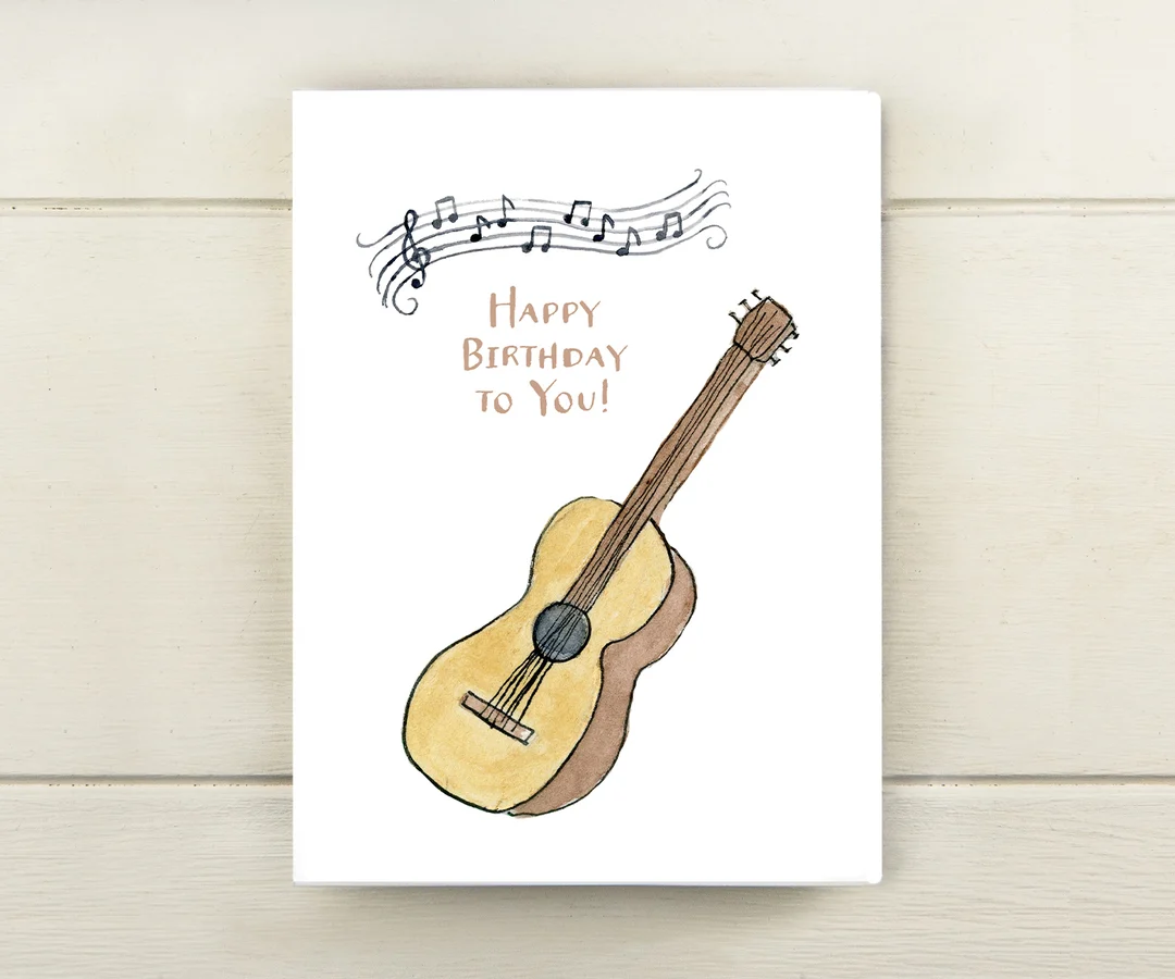 Guitar Birthday Card Guitar Birthday Card