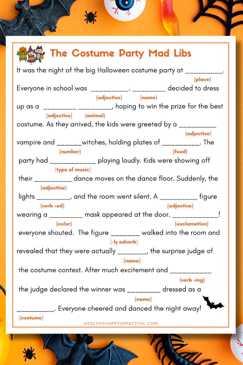 Halloween Mad Libs Halloween Mad Libs