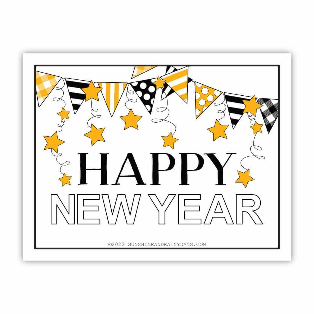 Happy New Year Printable Sign Happy New Year Printable Sign