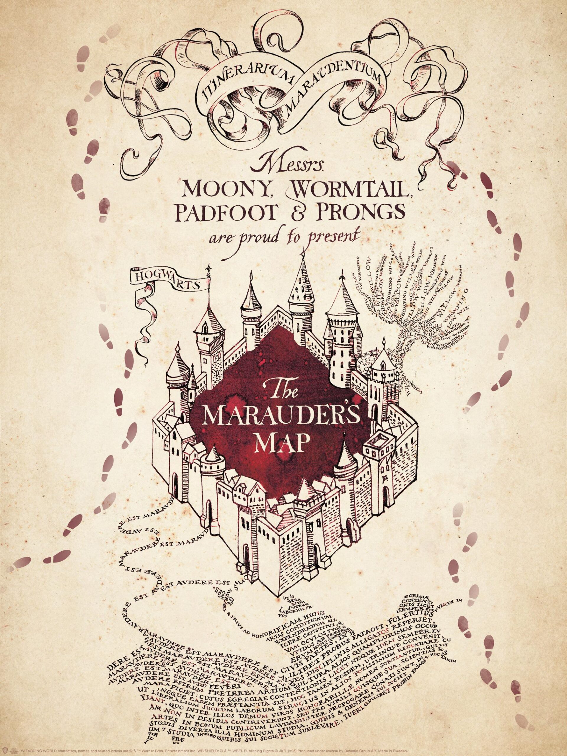 Harry Potter Marauders Map Print Harry Potter Marauders Map Print