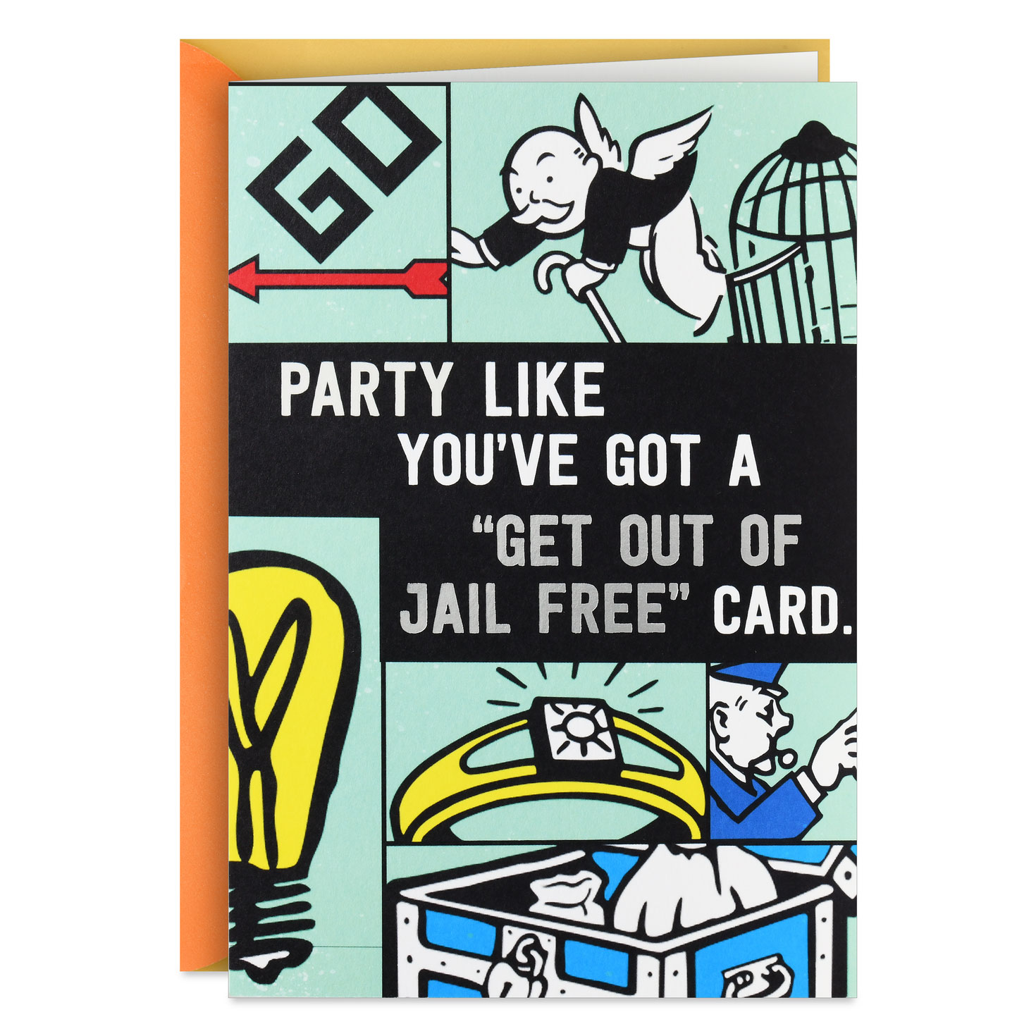 Hasbro Monopoly Get Out Of Jail Free Funny Birthday Card 299HBD4911 Hasbro Monopoly Get Out Of Jail Free Funny Birthday Card 299HBD4911