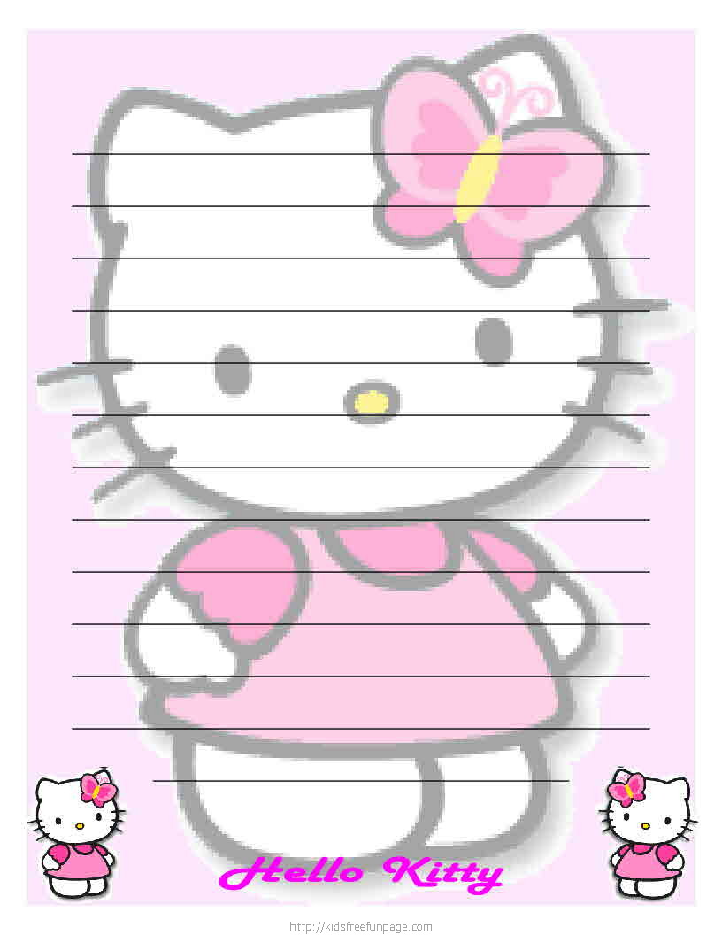 Hello Kitty Printable Letter Stationary Hello Kitty Printable Letter Stationary