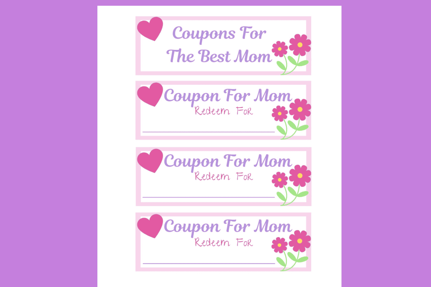 How To Make A Tear Out Coupon Book For Mothers Day How To Make A Tear Out Coupon Book For Mothers Day