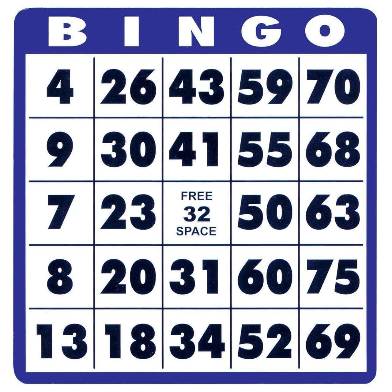 Large Print Bingo Cards For Low Vision Large Print Bingo Cards For Low Vision