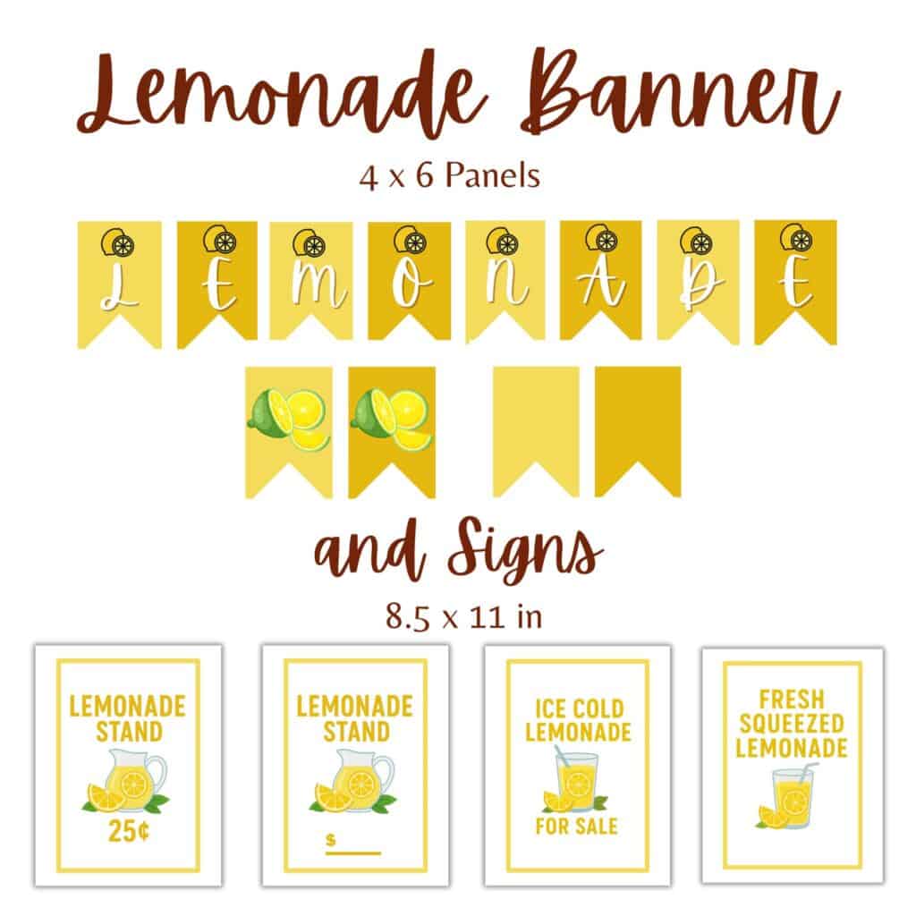 free printable lemonade signs free printable lemonade signs