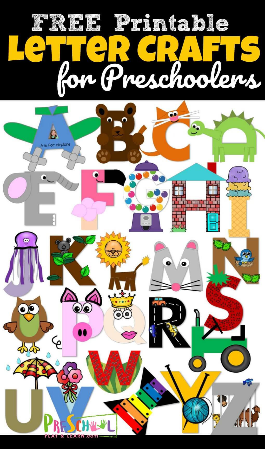 Letter Crafts For Preschoolers Letter Crafts For Preschoolers