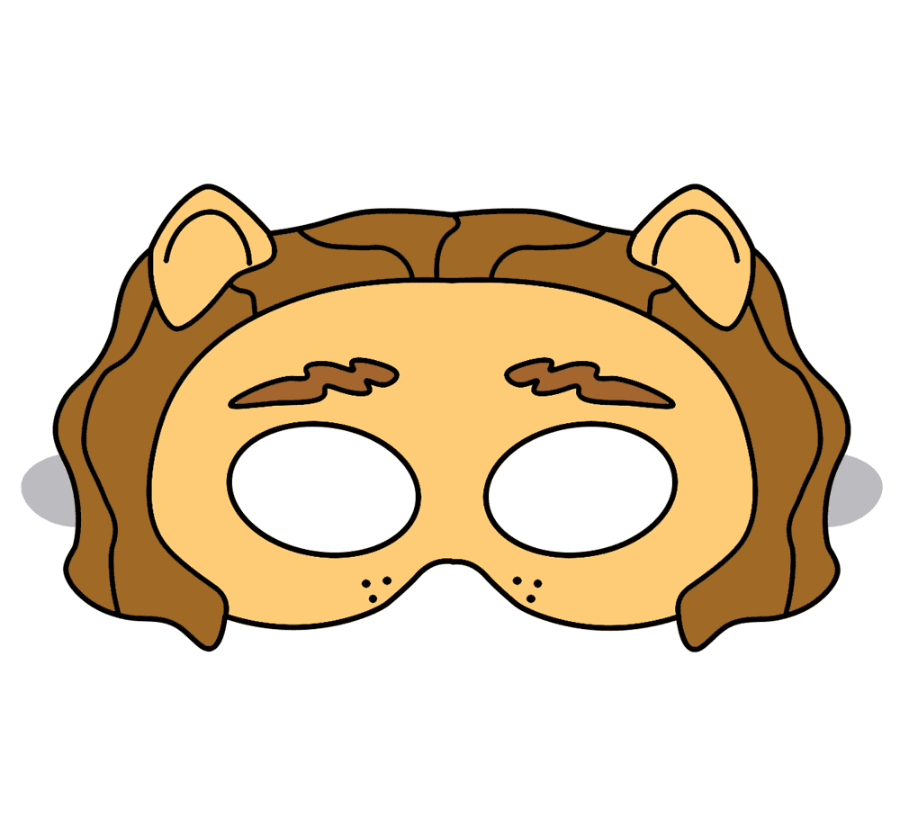 Lion From Wizard Of Oz Paper Mask Template