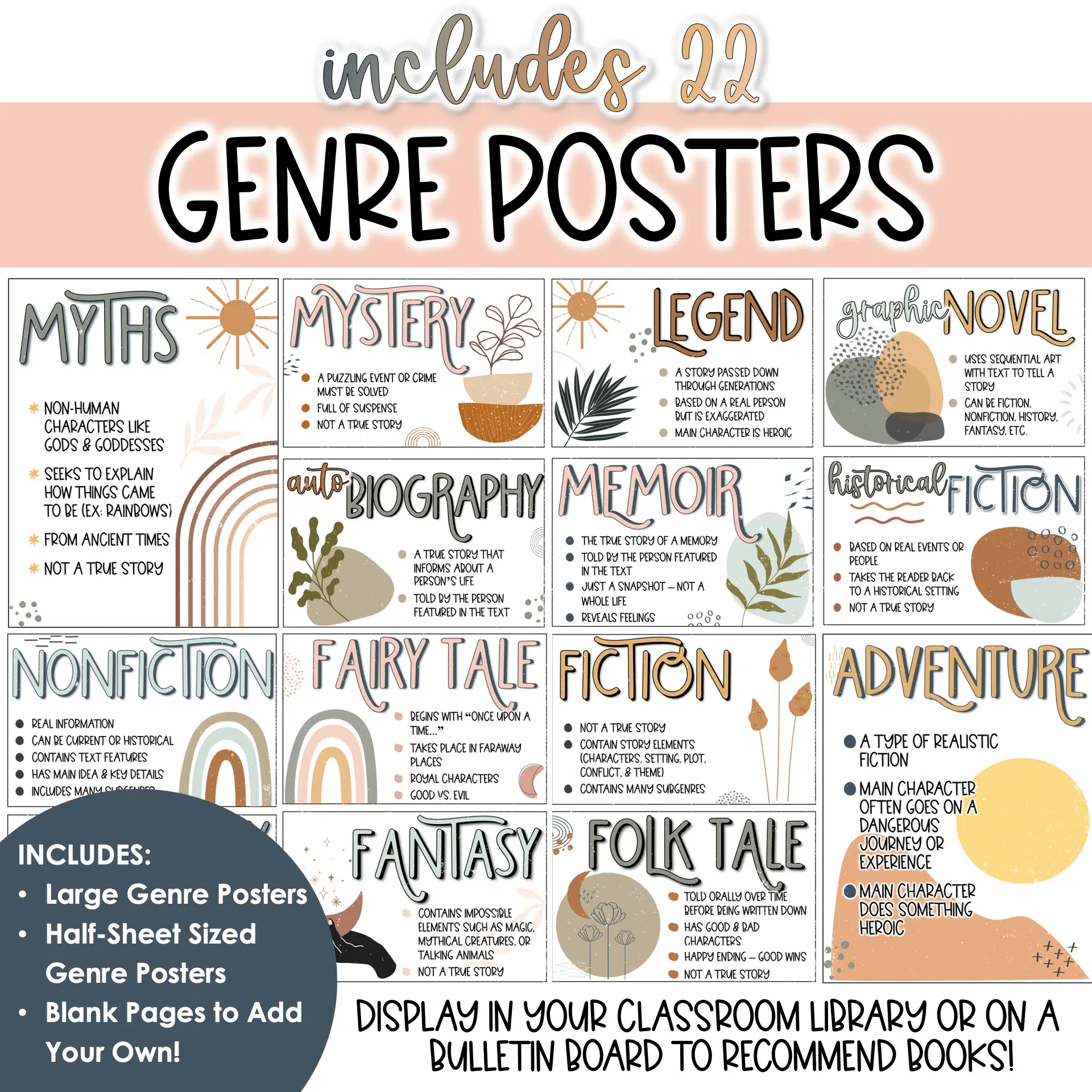 genre posters free printable
