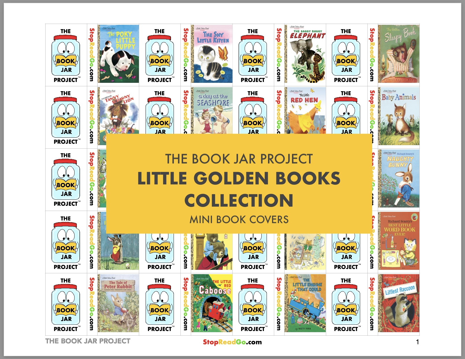 Little Golden Books Collection Mini Book Covers Little Golden Books Collection Mini Book Covers