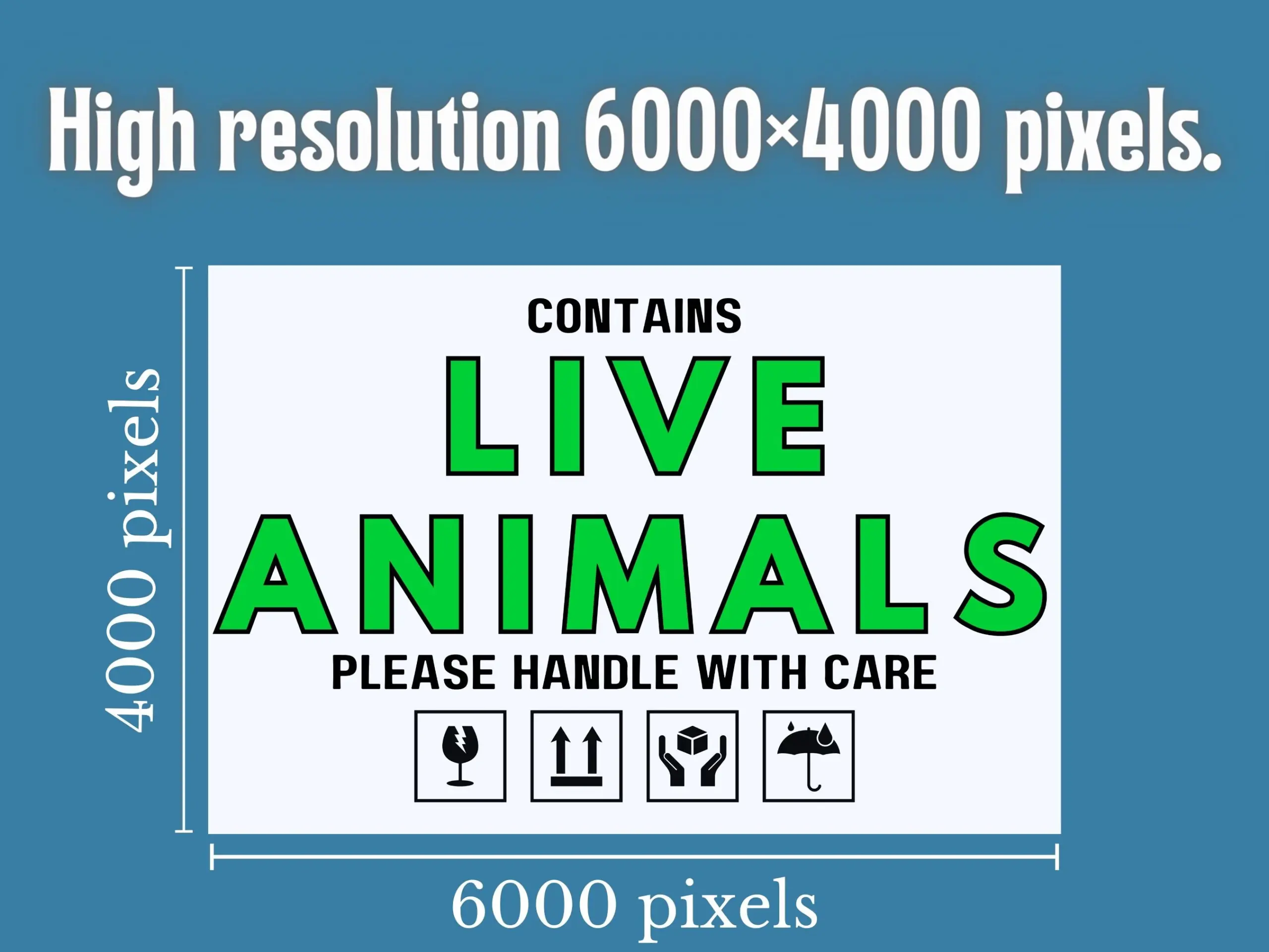 Live Animals Shipping Label Printable