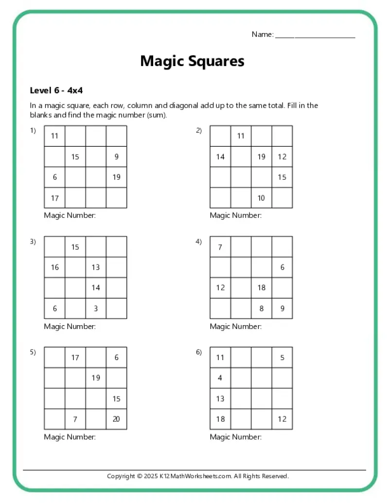 free printable anagram magic square puzzles free printable anagram magic square puzzles