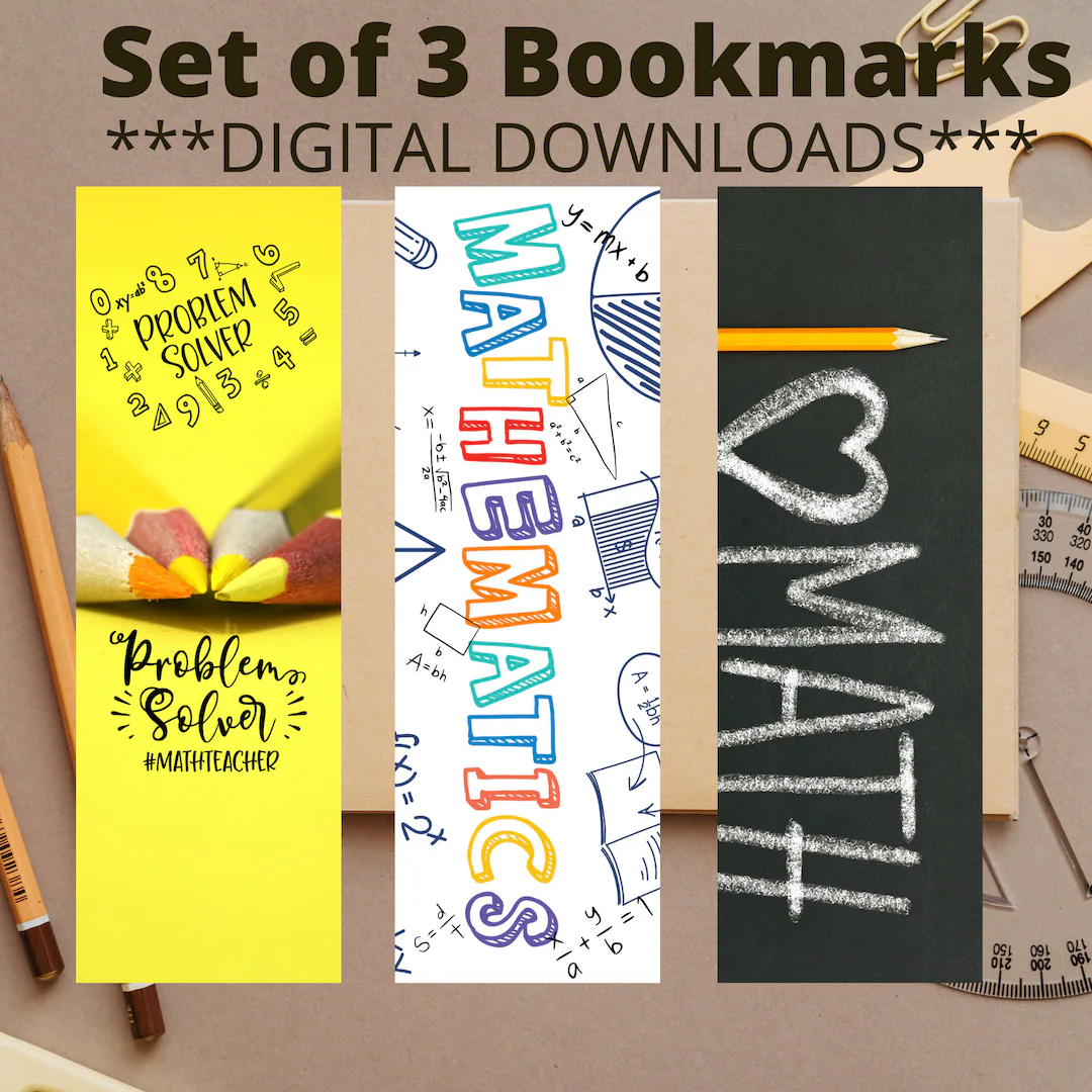 Math Teacher Bookmarks Printable Fun