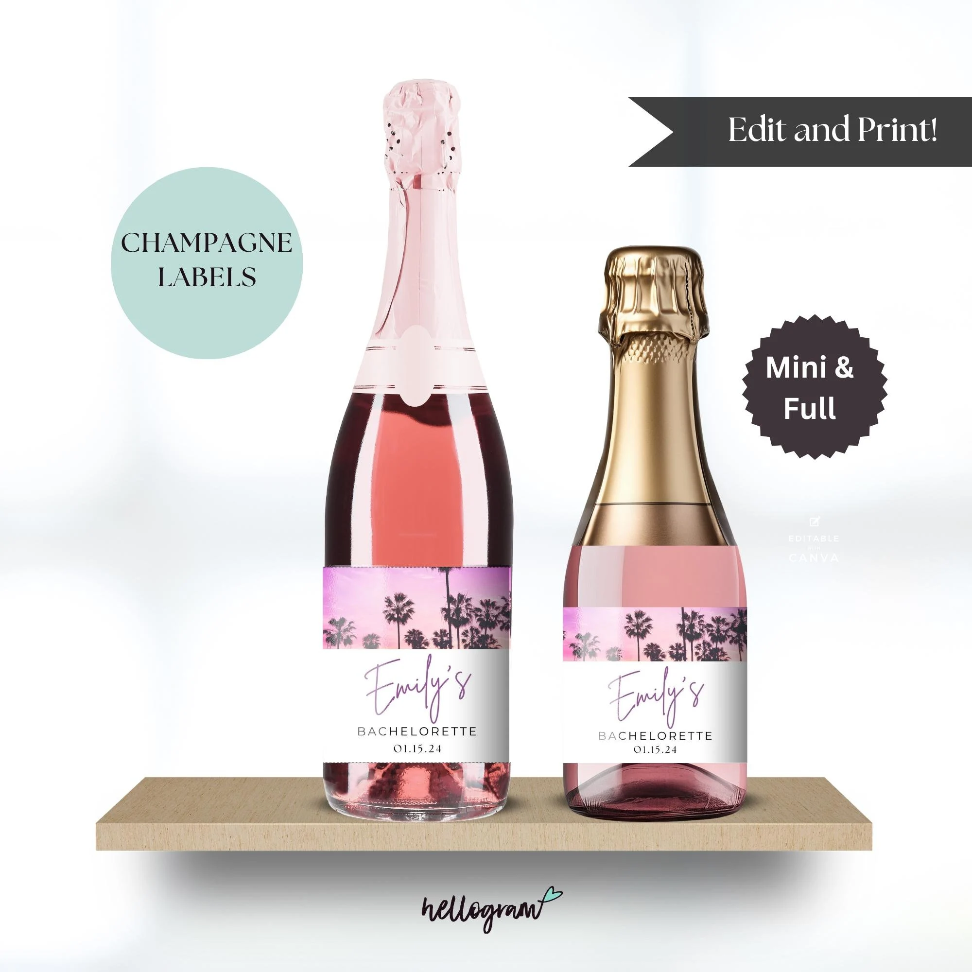 Mini Champagne Bottle Labels Mini Champagne Bottle Labels