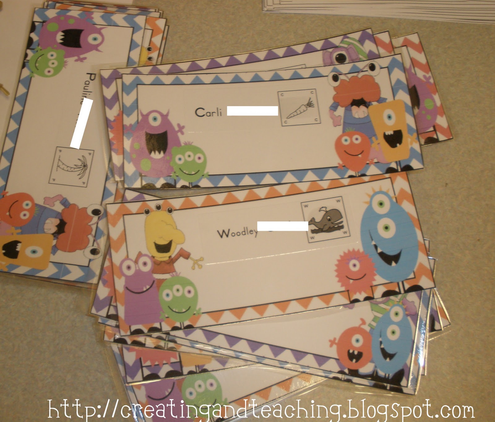 Monster Name Tags Freebie