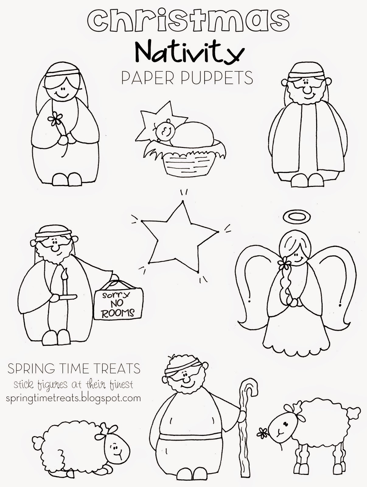 Nativity Paper Puppets Free Printables