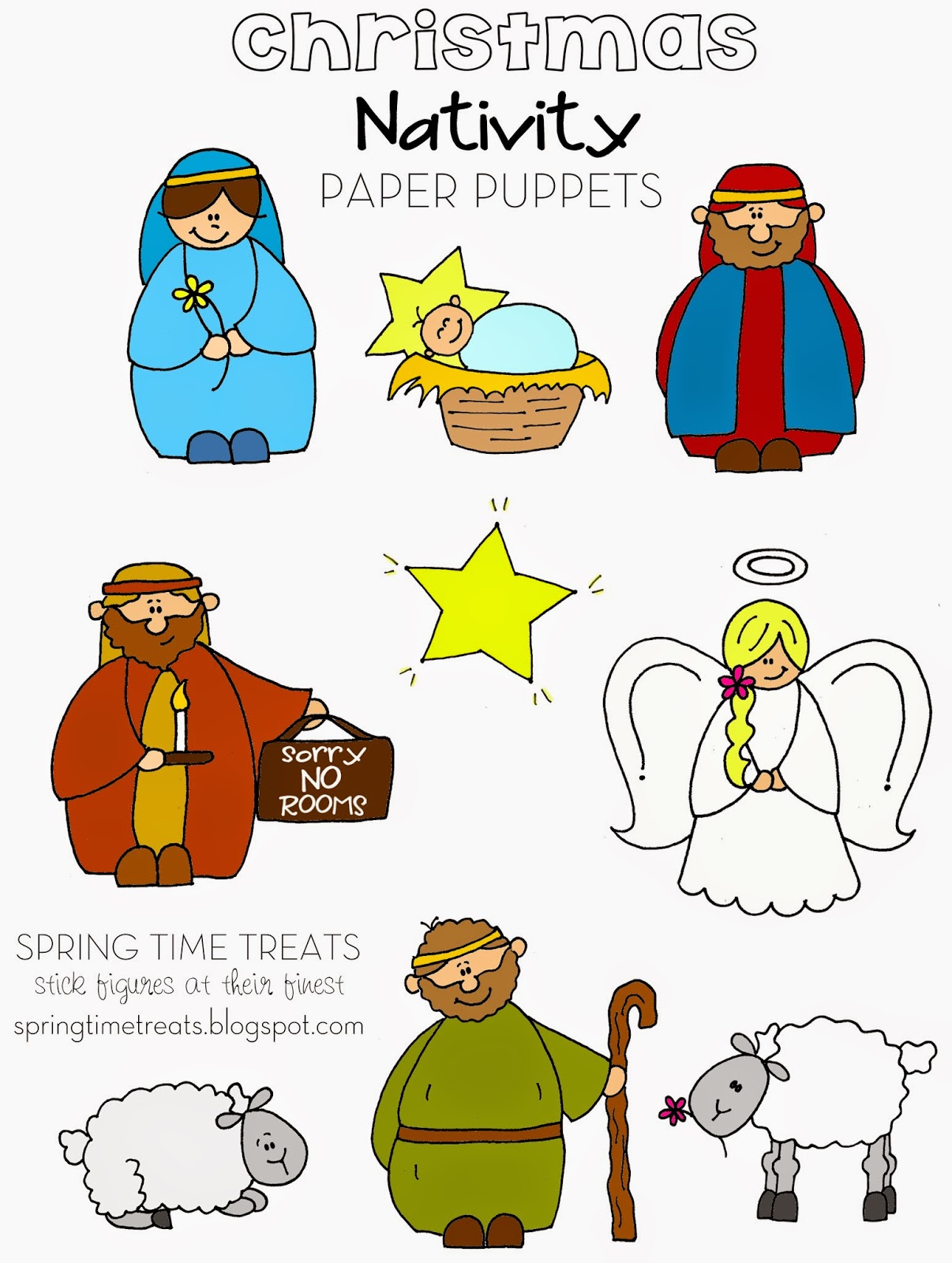 Nativity Paper Puppets Free Printables Nativity Paper Puppets Free Printables