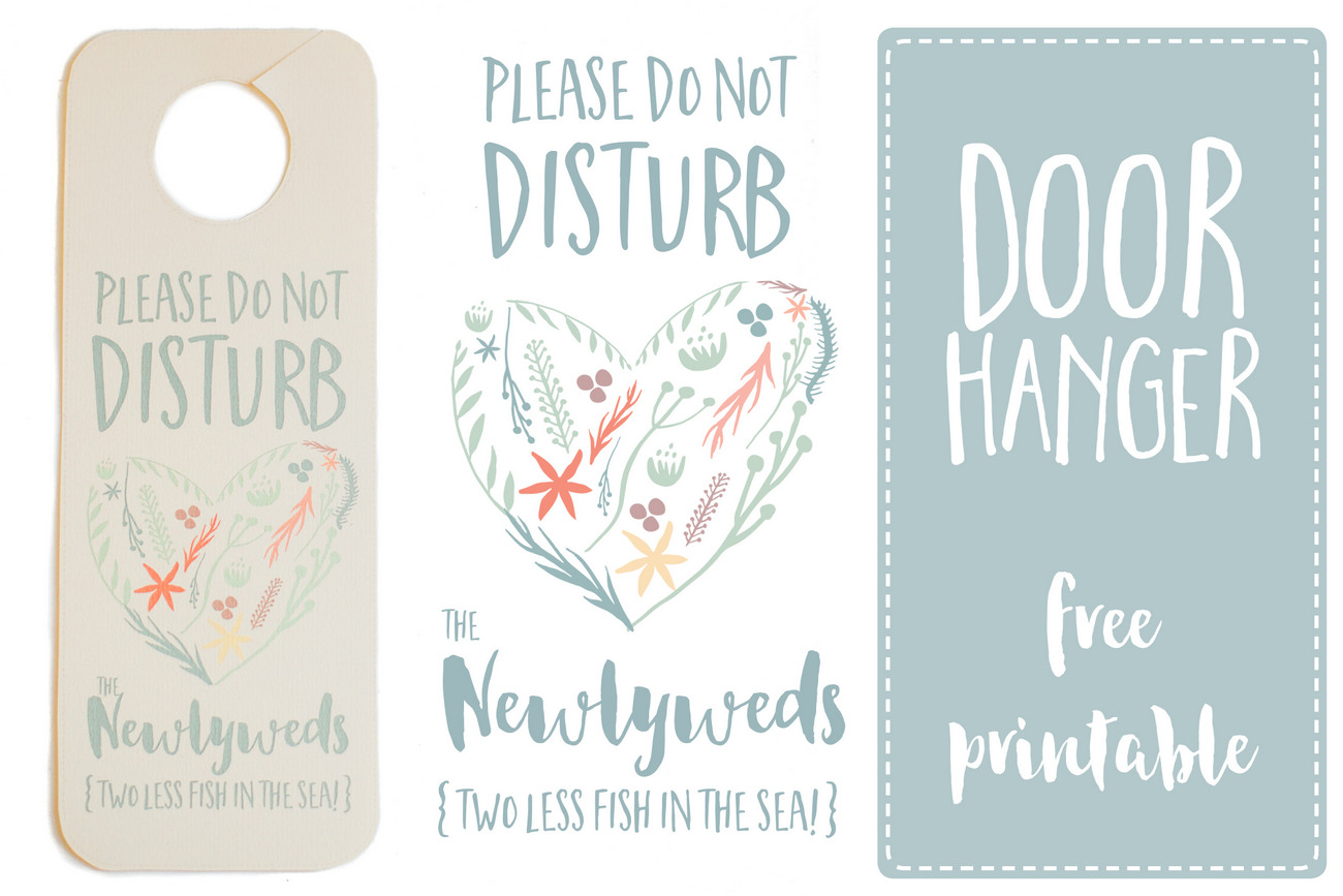 Not Disturb Newlyweds Door Hanger Free Printable Not Disturb Newlyweds Door Hanger Free Printable