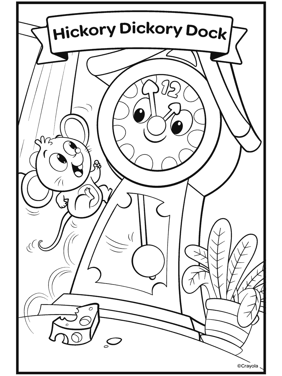 free printable nursery rhyme coloring pages