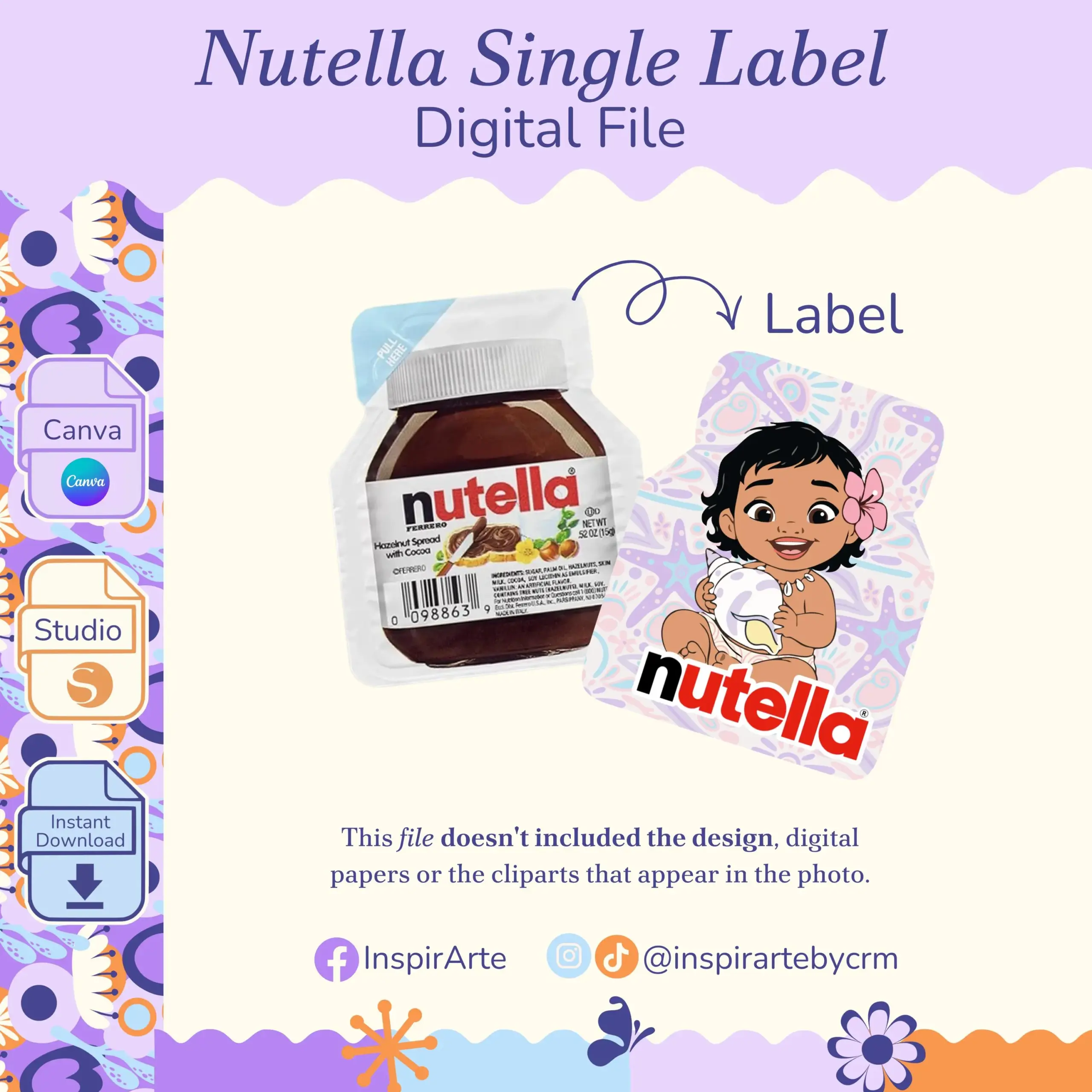 free printable nutella labels