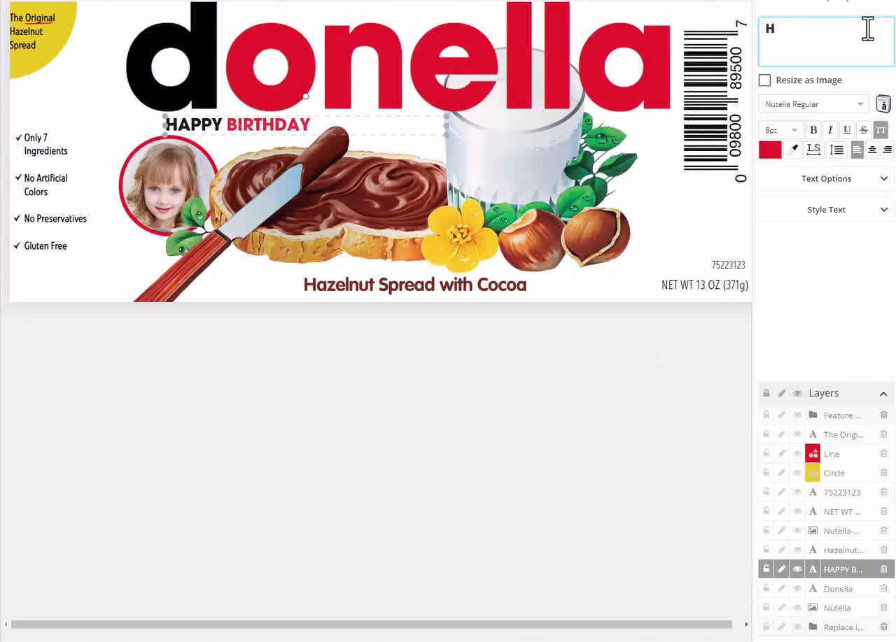 Nutella Label Template Easy To Customize