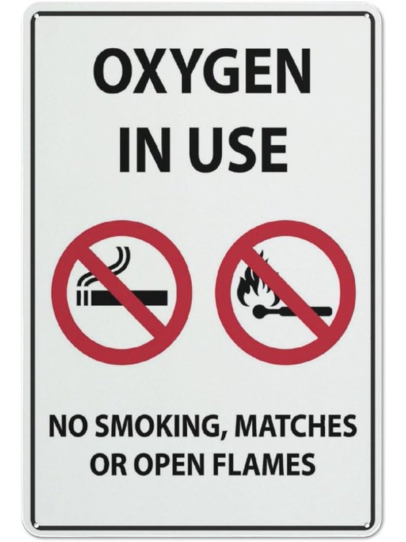 Oxygen In Use Sign 8X12 Inch Rust Free Aluminum Easy To Read Sturdy Keep Out Outdoor Metal Signs For Home Farm Yard Oxygen In Use Sign 8X12 Inch Rust Free Aluminum Easy To Read Sturdy Keep Out Outdoor Metal Signs For Home Farm Yard