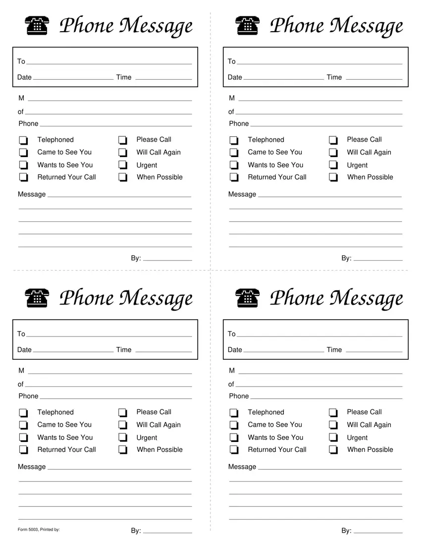 Phone Message Slips