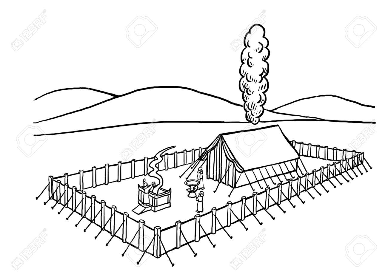 Photo 125684784 Coloring Page Of The Tabernacle