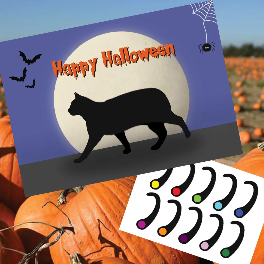 Pin The Tail On The Black Cat Halloween Game Free