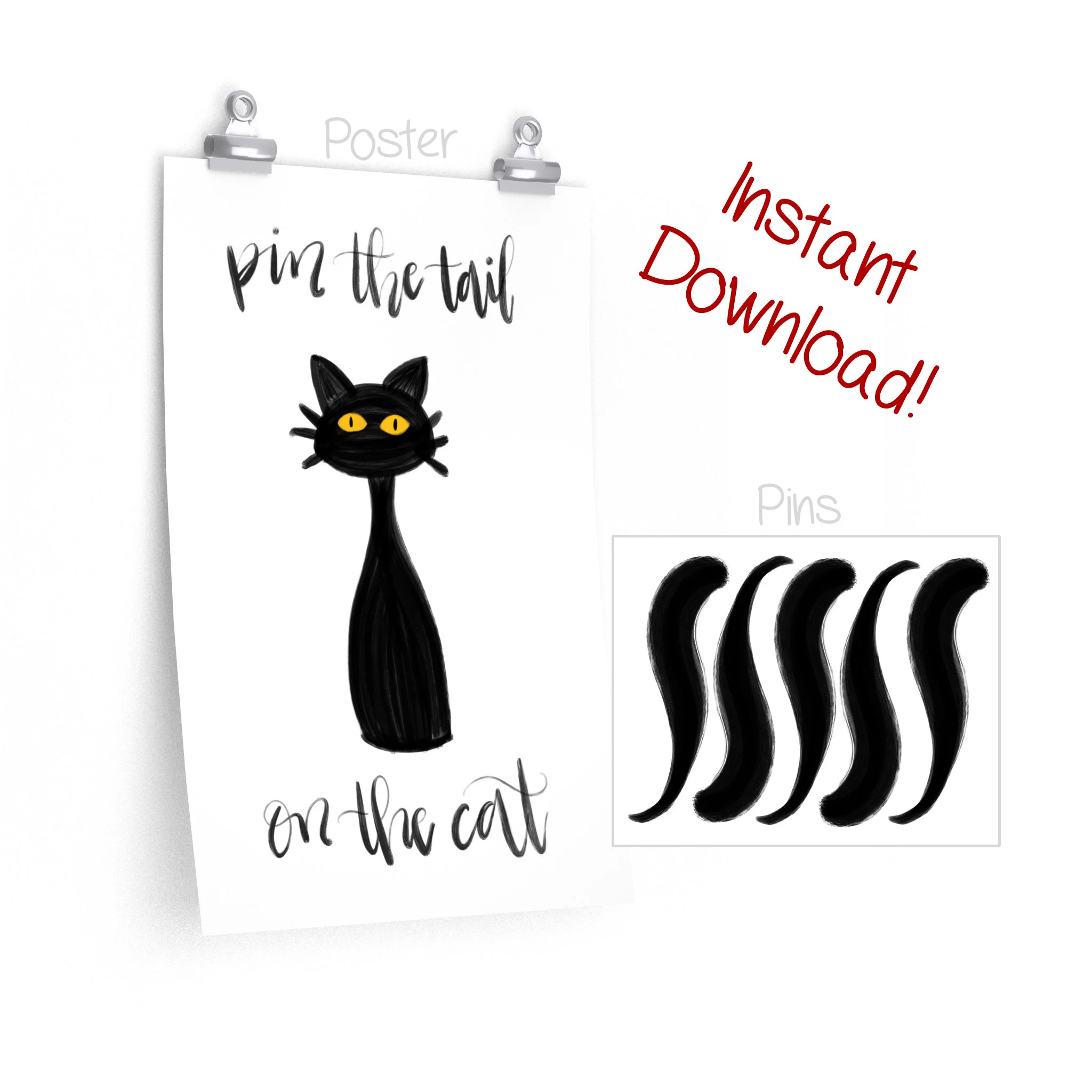 Pin The Tail On The Cat Instant Download