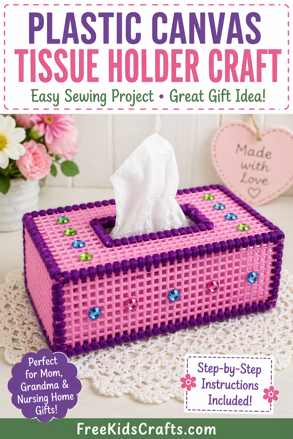 Plastic Canvas Tissue Holder Plastic Canvas Tissue Holder