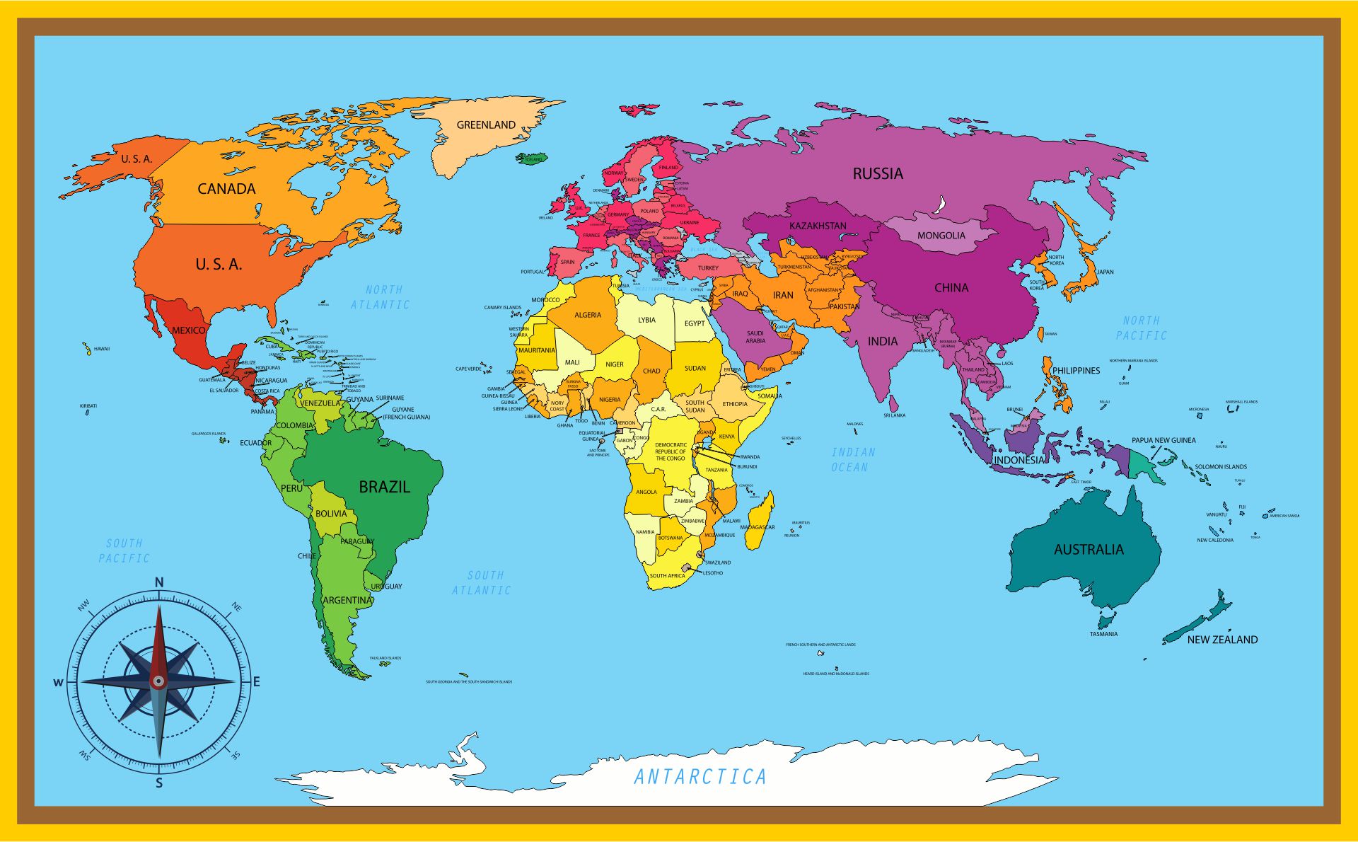 Post Free Large Printable World Map 219073