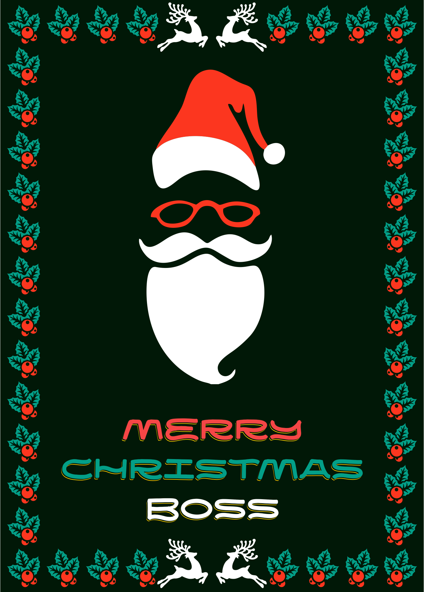 free printable christmas cards for boss