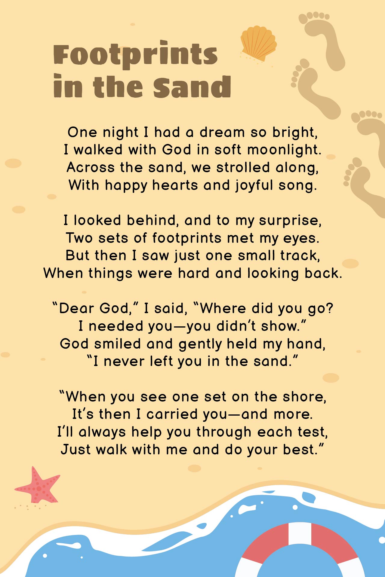 Post Printable Footprints In The Sand 379883