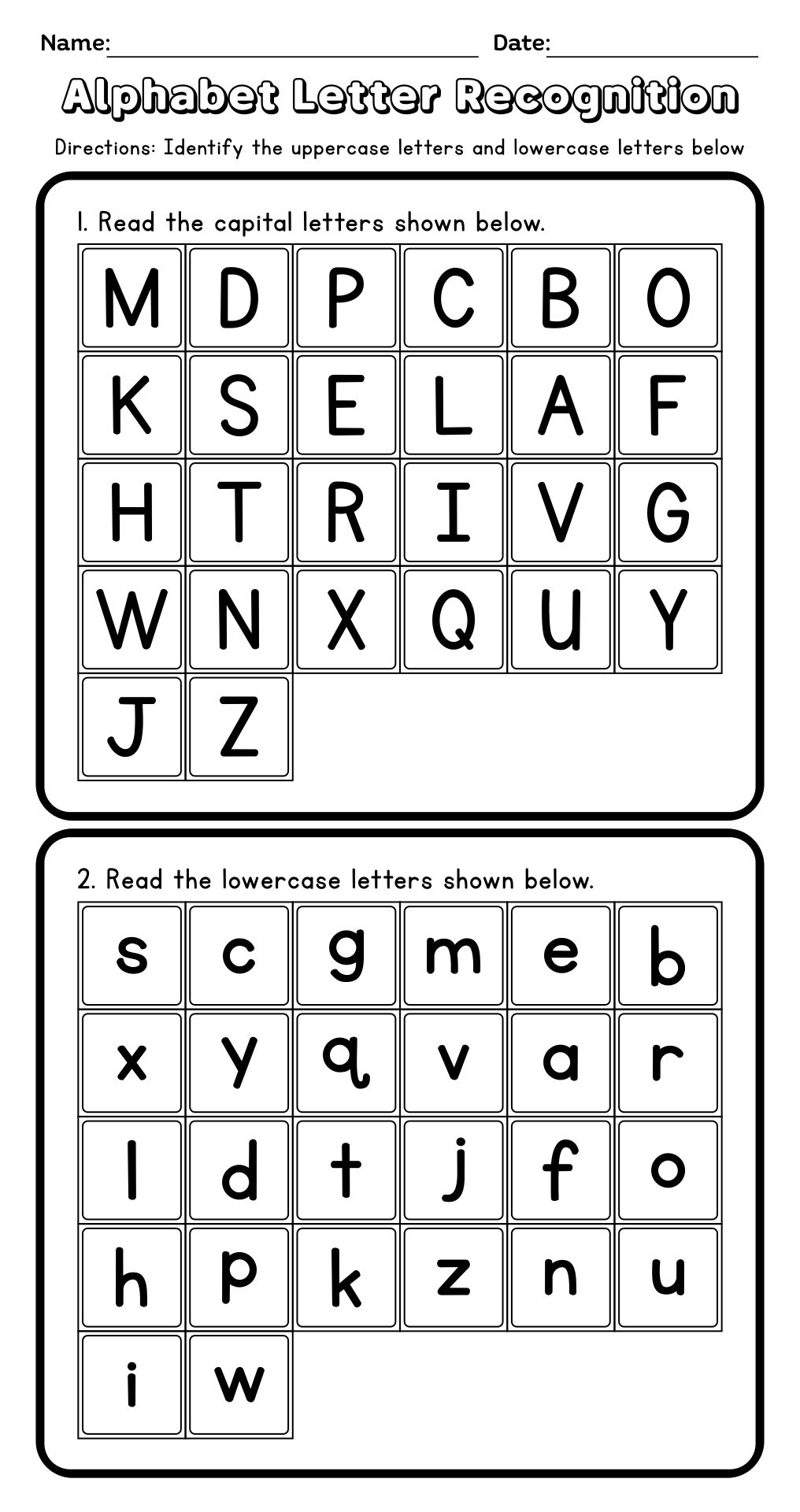 Post Printable Kindergarten Alphabet Games 234424