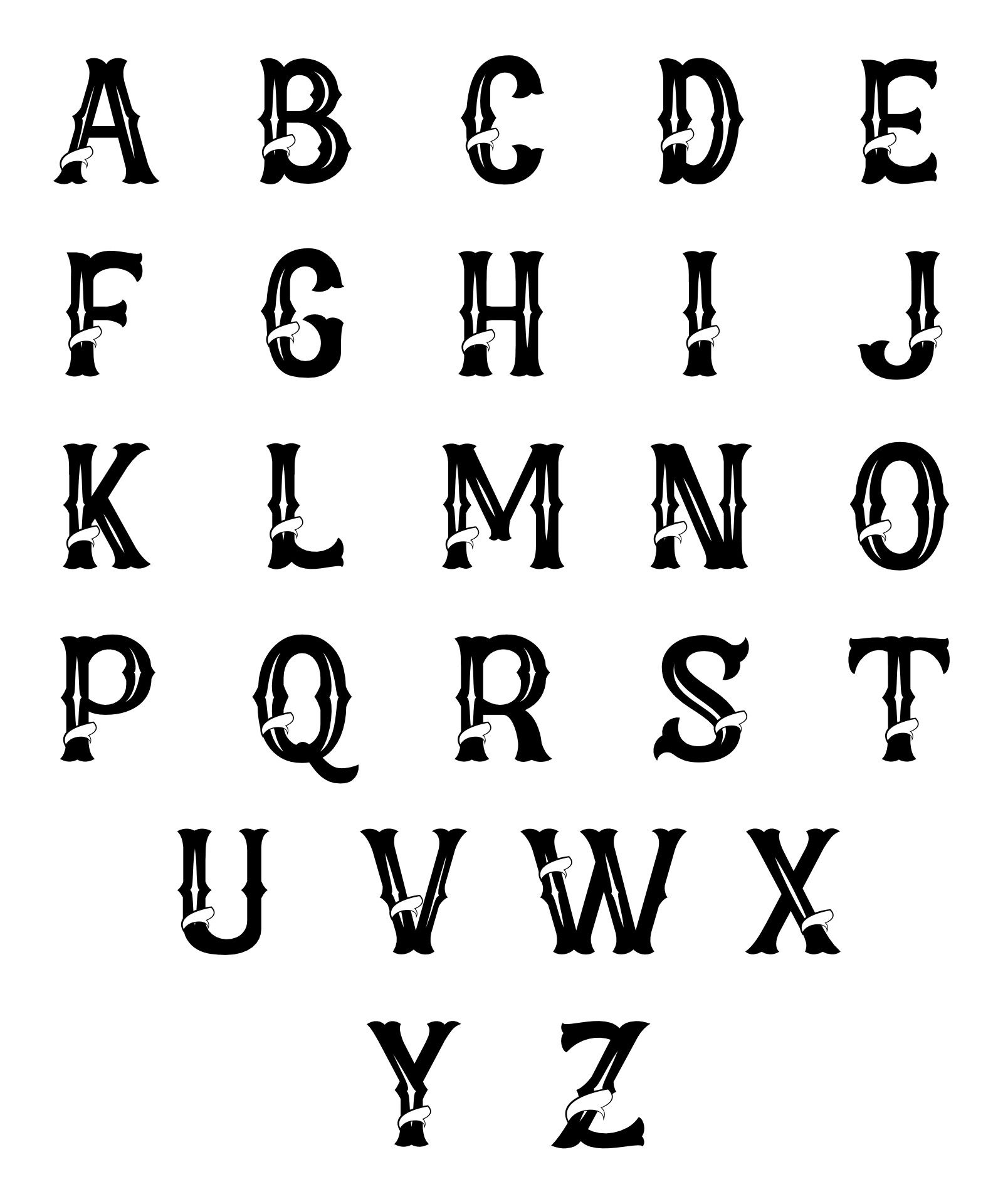 Post Printable Letter Fonts 114740