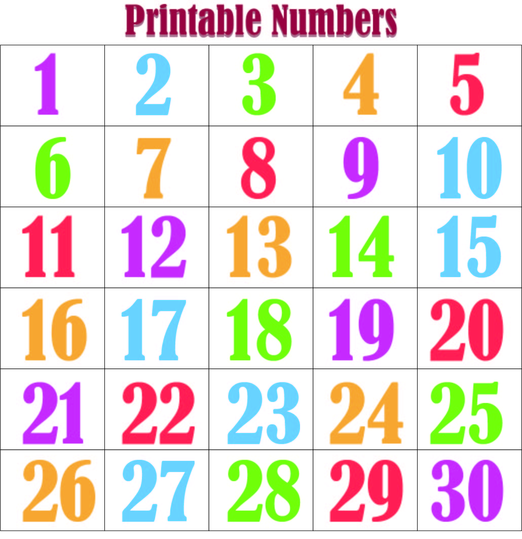Post Printable Numbers 832