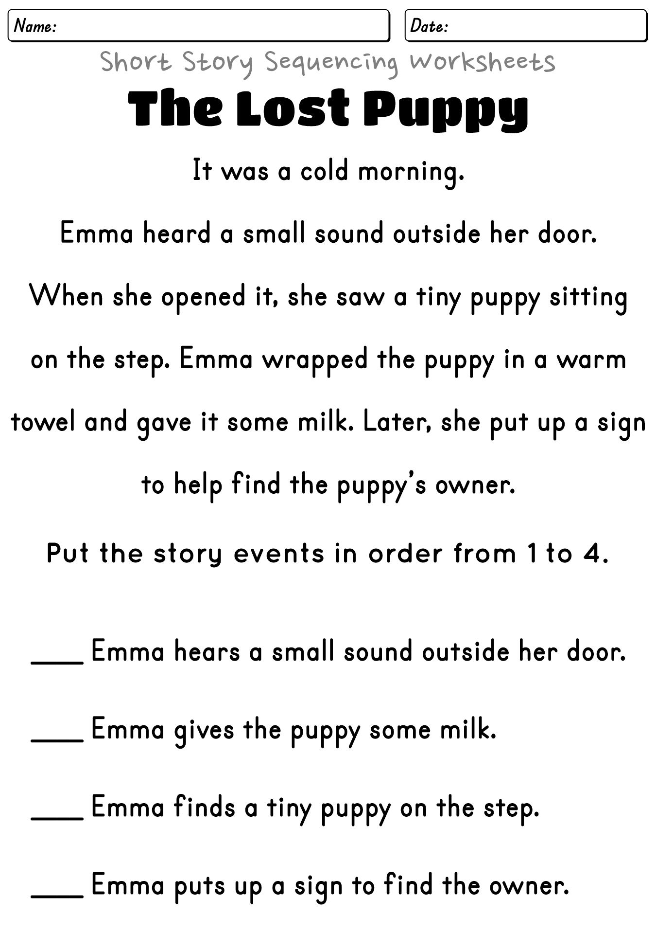 printable short stories