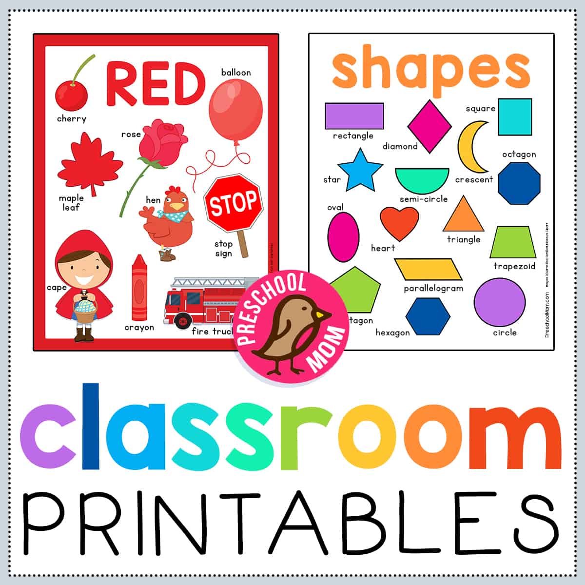 Preschool Classroom Printables Preschool Classroom Printables