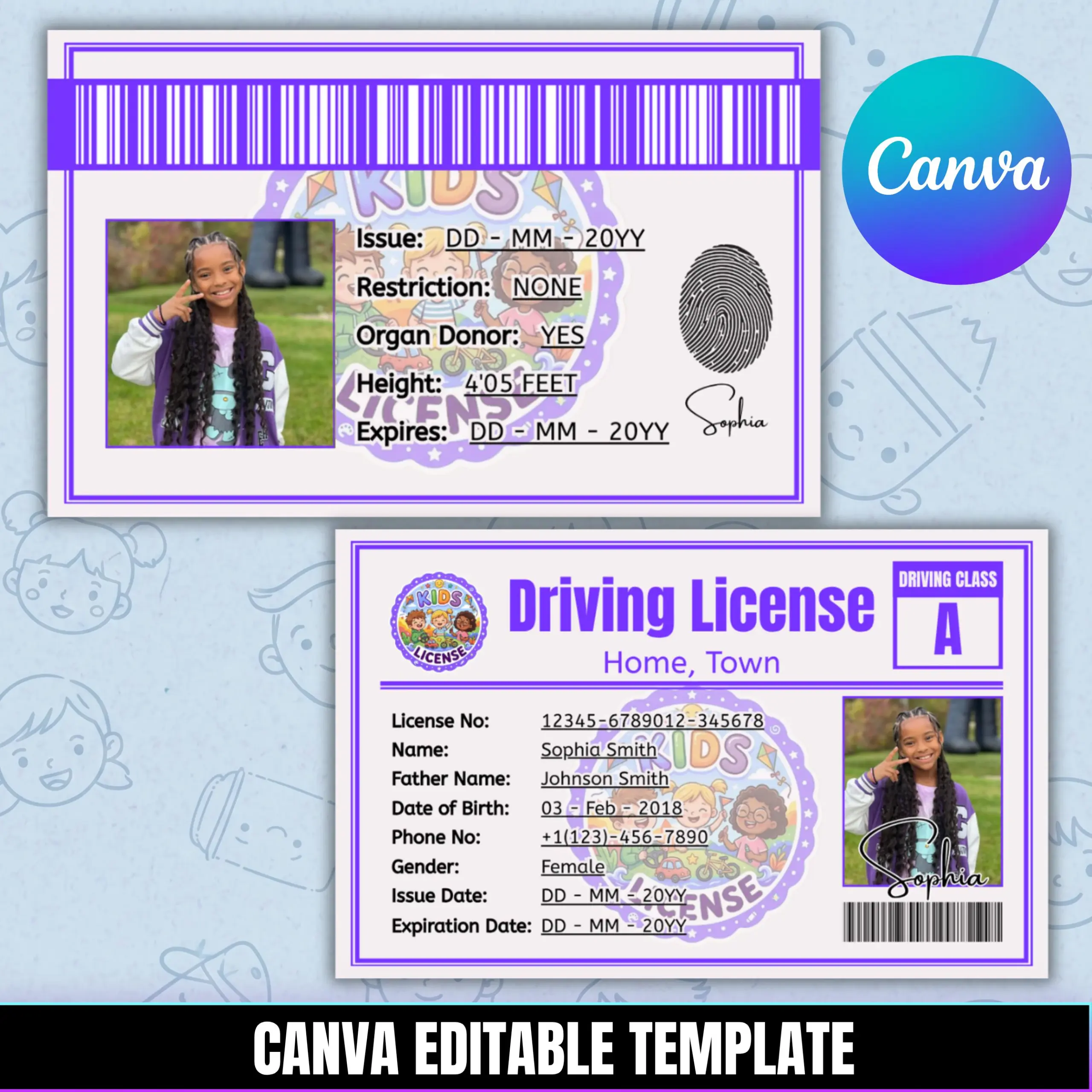 Pretend Driver License Printable Pretend Driver License Printable