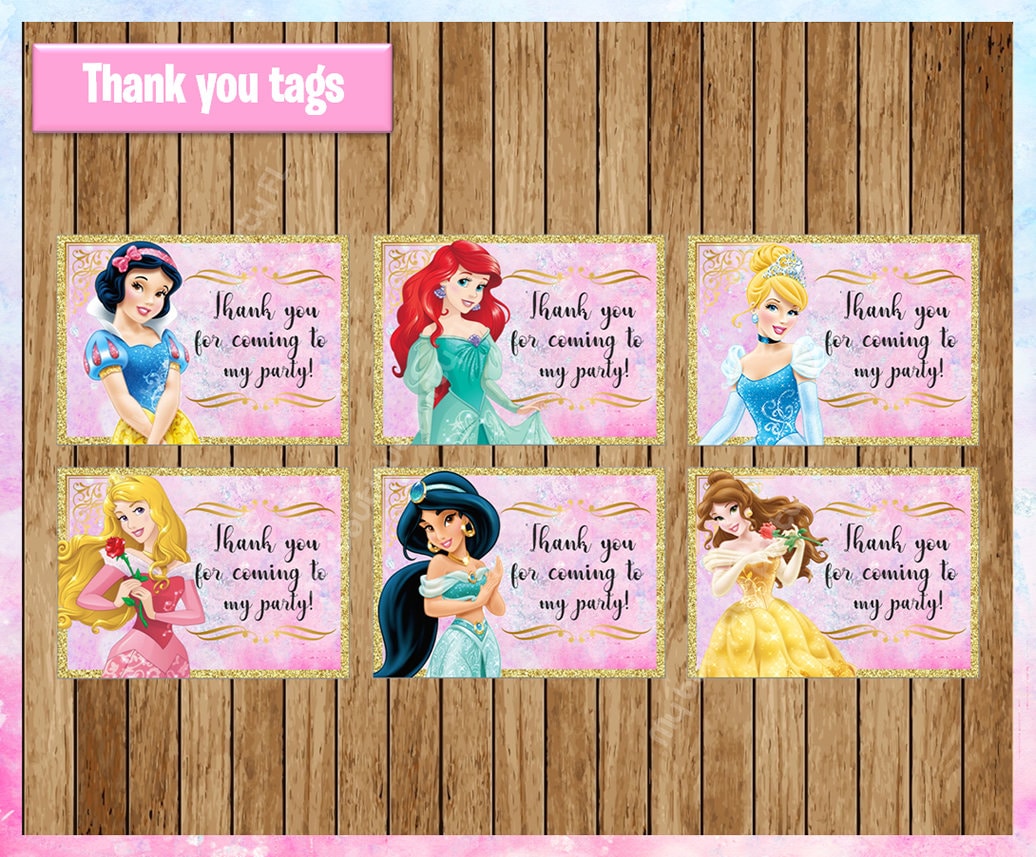 Princess Thank You Tags Printable